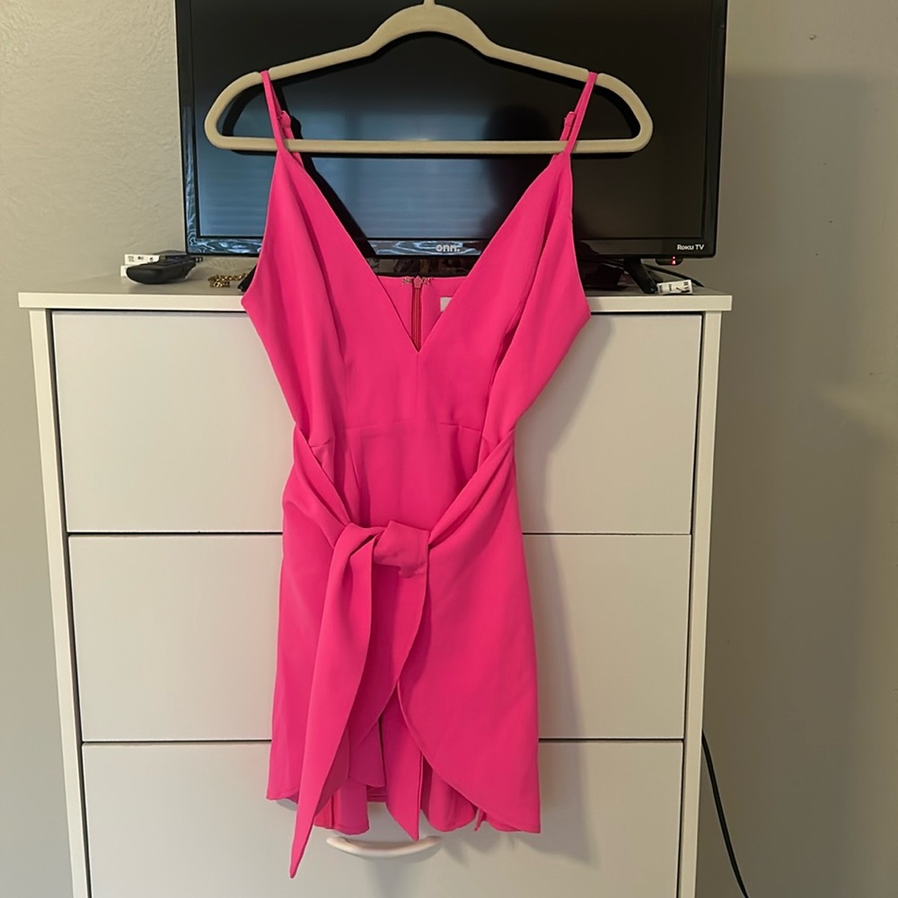 Hot Pink TOBI wrap dress
